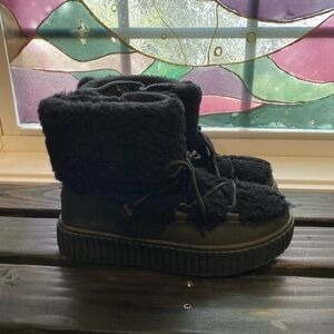 Pajar Black Faux Shearling Insulated Boots